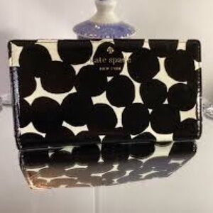 Kate Spade Black and white Polka Dot wallet